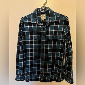 American Eagle blue checked flannel